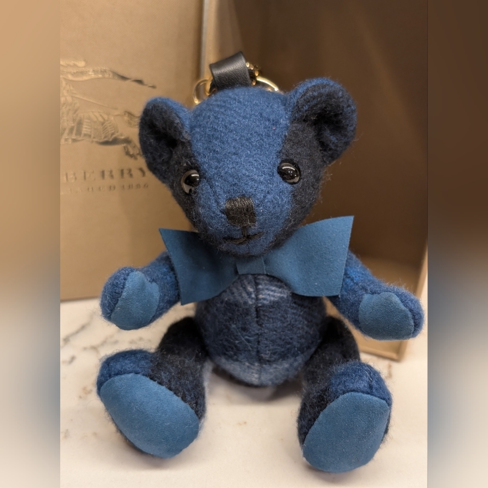 Burberry Thomas Bear Bag Charm - NWT - Blue Nova Check 5x3 Inches